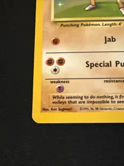 Pokemon Hitmonchan Base Set 7/102 Holo Rare Basic 70 HP Jab Special Punch 1999 - Image 2