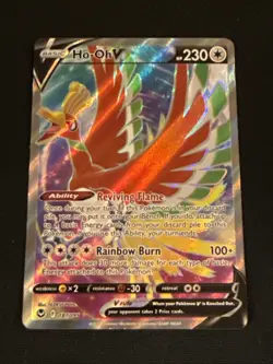 Pokemon TCG Ho-Oh v Full Art 187/195 SWSH12: Sword & Shield Silver Tempest Holo - Image 1