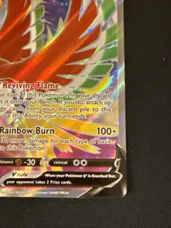 Pokemon TCG Ho-Oh v Full Art 187/195 SWSH12: Sword & Shield Silver Tempest Holo - Image 3