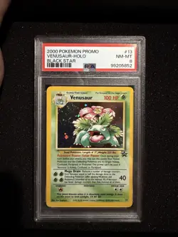 2000 POKEMON PROMO BLACK STAR #13 VENUSAUR-HOLO PSA 8 - Image 1