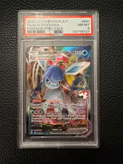 Pokemon 2022-23 Glaceon Vmax (Pokemon Prize Pack Series 1 Promo) PSA 8 - Image 1