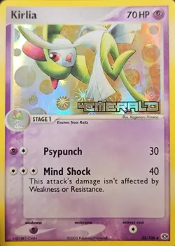 Pokemon Card | Pokemon EX Emerald Holo Stamped Kirlia 33/106 | LP - Image 1