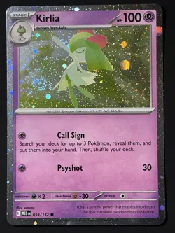 DOUBLE SWIRL 🌀 Kirlia 059/132 (Cosmos Holo) 059/132 Holofoil Promo Pokemon TCG - Image 1