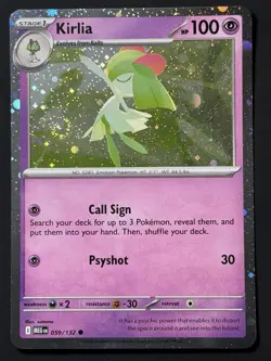 DOUBLE SWIRL 🌀 Kirlia 059/132 (Cosmos Holo) 059/132 Holofoil Promo Pokemon TCG - Image 4