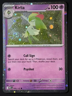DOUBLE SWIRL 🌀 Kirlia 059/132 (Cosmos Holo) 059/132 Holofoil Promo Pokemon TCG - Image 5