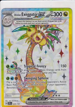 Pokemon TCG Alolan Exeggutor ex 225/191 Surging SparksHolo NM 🔥GRAND CARTEL🔥 - Image 1