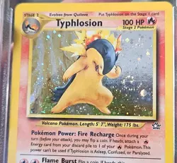 Pokemon Neo Genesis 2000 Typhlosion Holo Rare Card TCG 17/111 SWIRL - Image 2