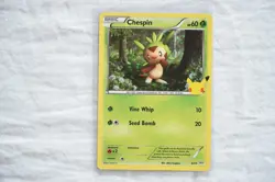 2021 Pokemon Chespin 6/25 Mcdonald's 25th Anniversary Holo NM - Image 1
