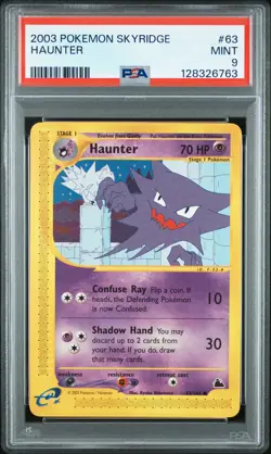 2003 POKEMON SKYRIDGE #63 HAUNTER PSA 9 - Image 1