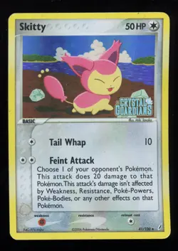Pokemon Skitty - Crystal Guardians 41/100 Holo Uncommon MP - Image 1