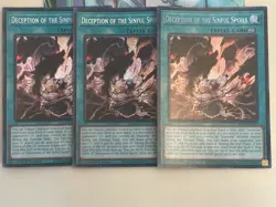 Yugioh 3x Deception of the Sinful Spoils Prismatic Secret Rare MP25-EN113 1st NM - Image 1