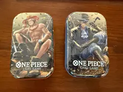 One Piece Tin Pack Set Vol 2 - Sealed! [2x] Each tin: 2x OP-13 pack & promo. - Image 1