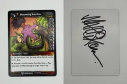World of Warcraft TCG Artist Proof with Auto Matt Dixon Throwing Starfish - Image 1