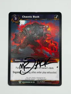 World of Warcraft TCG Artist Proof with Auto Chaotic Rush - Image 1