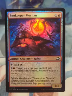 FOIL C 0170 Zookeeper Mechan Creature Common Edge of Eternities MTG Card - Image 1