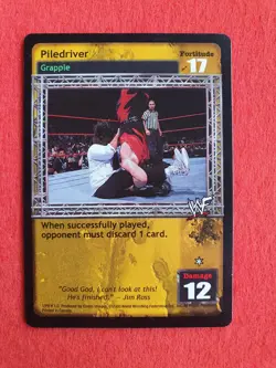 Piledriver, WWF Raw Deal Promo Card # 1/PR CCG TCG 2000, NM - Image 1