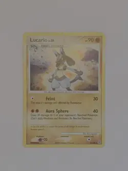 Pokemon TCG Lucario Holo Rare Card 6/130 Diamond and Pearl LP/MP creased - Image 1