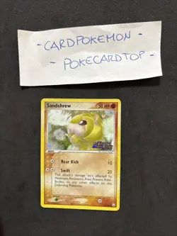 Pokemon Card Sandshrew 74/109-Team Rocket Returns -Eng-Holo-stamped-Nm/mint - Image 1
