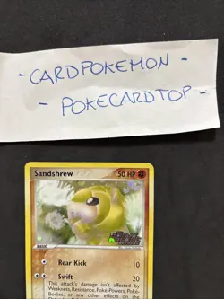 Pokemon Card Sandshrew 74/109-Team Rocket Returns -Eng-Holo-stamped-Nm/mint - Image 2