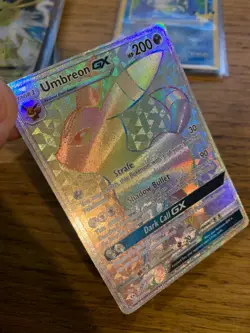 LP! Umbreon GX (154/149) Sun & Moon Base Secret Rare Rainbow Pokemon Card! - Image 4