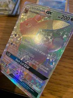 LP! Umbreon GX (154/149) Sun & Moon Base Secret Rare Rainbow Pokemon Card! - Image 5