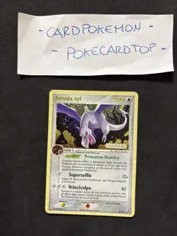 Pokemon Card Aerodactyl 1/92-EX La Leggenda di Mew-Swirl-stamped-Holo-good! - Image 1