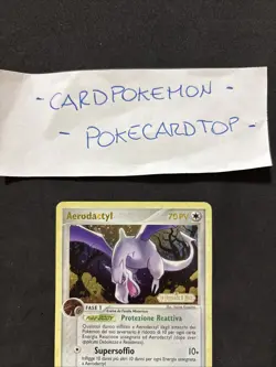 Pokemon Card Aerodactyl 1/92-EX La Leggenda di Mew-Swirl-stamped-Holo-good! - Image 2