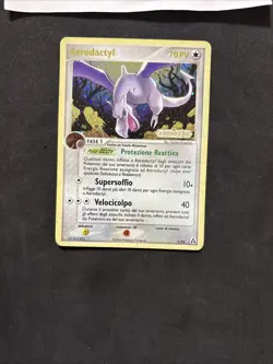 Pokemon Card Aerodactyl 1/92-EX La Leggenda di Mew-Swirl-stamped-Holo-good! - Image 3