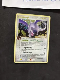 Pokemon Card Aerodactyl 1/92-EX La Leggenda di Mew-Swirl-stamped-Holo-good! - Image 4