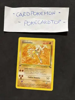 Pokemon Card Hitmonlee 22/62 1ST-Fossil -ita-No Holo-Exc! - Image 1