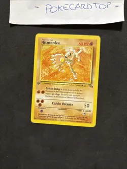 Pokemon Card Hitmonlee 22/62 1ST-Fossil -ita-No Holo-Exc! - Image 3