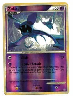 Pokemon Card: Zubat REVERSE HOLO 70/95 HGSS Unleashed Set Rare! NM - Image 1