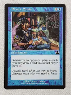 NM Rhystic Study Prophecy Mtg Magic the Gathering - Image 1