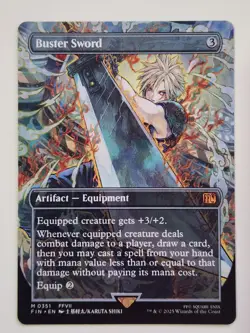 Buster Sword (Borderless) #351 - Final Fantasy MTG NM Regular - Image 1