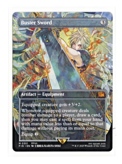 Buster Sword BORDERLESS Mythic #351 - Magic The Gathering: Final Fantasy (FIN) - Image 1