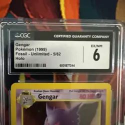 Pokemon Gengar 1999 Fossil Holo Card 5/62 CGC 6 - Image 2
