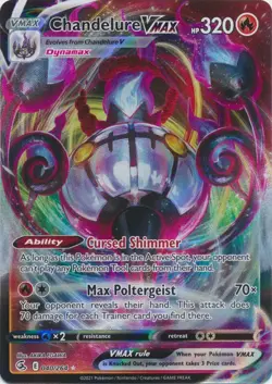 Holo Chandelure VMAX 040/264 Ultra Rare Fusion Strike Pokemon TCG - Image 1