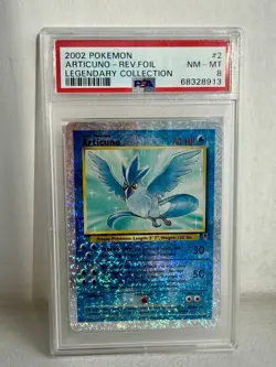 2002 POKEMON LEGENDARY COLLECTION — #2 ARTICUNO — REVERSE FOIL — PSA 8 - Image 1