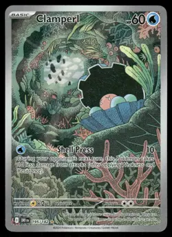 Pokemon Cards Clamperl 195/182 Destined Rivals Illustration Rare NM - Image 1