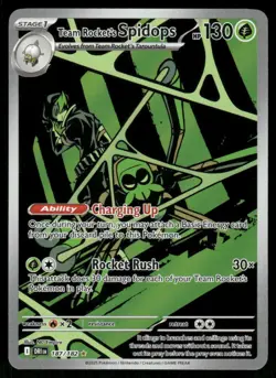 Pokemon Cards Team Rocket's Spidops 187/182 Destined Rivals Illustration Rare NM - Image 1