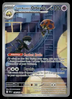 Pokemon Cards Team Rocket's Orbeetle 198/182 Destined Rivals NM - Image 1