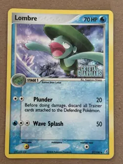 Lombre Pokemon TCG Crystal Guardians 37/100 Stamped Reverse Holo - Image 1