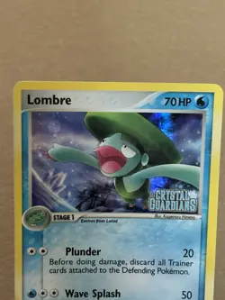 Lombre Pokemon TCG Crystal Guardians 37/100 Stamped Reverse Holo - Image 2