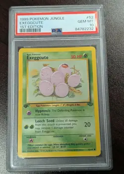 1999 Pokemon Jungle #52/64 Exeggcute 1st Edition PSA 10 Gem Mint - Image 1