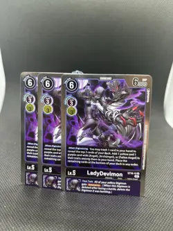 ***LadyDevimon X3***ST10-12 (R) Digimon FOIL Card - Image 1