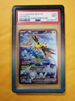 2023 Pokemon MEW EN 151 Zapdos EX Special Illustration Rare #202 PSA 9 MINT - Image 1