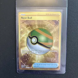 Pokemon TCG Nest Ball 255/198 Scarlet & Violet Base Set Hyper Rare Gold NM/M - Image 1