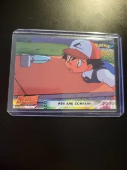 #9 Ash and Company - Mewtwo Strikes Back - Pokemon Topps Card - Image 1