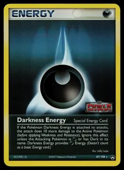 Pokemon Card - Darkness Energy Power Keepers 87/108 Rare Reverse Holo Stamped - Image 1