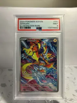 Zeraora Pokemon 151/142 - Illustration Rare - Stellar Crown - PSA 9 - Image 1